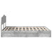 Pat cu storage Gri din beton 150 x 200 cm Lemn compozit - WALTI WALTI