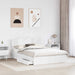 Pat cu storage cu headboard Alb 140 x 200 cm Lemn compozit - WALTI WALTI