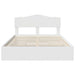 Pat cu storage cu headboard Alb 140 x 200 cm Lemn compozit - WALTI WALTI
