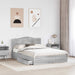 Pat cu storage cu sertar Gri Sonoma 140 x 200 cm Lemn compozit - WALTI WALTI