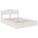 Pat cu storage cu headboard Alb 140 x 190 cm Lemn compozit - WALTI WALTI
