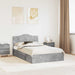 Pat cu storage Gri din beton 135 x 190 cm Lemn compozit - WALTI WALTI