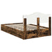 Pat cu storage Stejar fumuriu 135 x 190 cm Lemn compozit - WALTI WALTI
