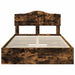 Pat cu storage Stejar fumuriu 135 x 190 cm Lemn compozit - WALTI WALTI