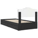 Pat cu storage cu sertar Negru 100 x 200 cm Lemn prelucrat - WALTI WALTI