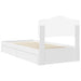 Pat cu storage cu headboard Alb 90 x 200 cm Lemn compozit - WALTI WALTI