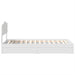 Pat cu storage cu headboard Alb 90 x 200 cm Lemn compozit - WALTI WALTI