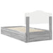 Pat cu storage cu sertar Gri Sonoma 90 x 200 cm Lemn compozit - WALTI WALTI