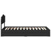 Pat cu storage cu headboard Negru 90 x 190 cm Lemn compozit - WALTI WALTI
