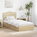 Pat cu storage Stejar Sonoma 90 x 190 cm Lemn compozit - WALTI WALTI