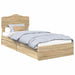 Pat cu storage Stejar Sonoma 90 x 190 cm Lemn compozit - WALTI WALTI