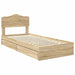 Pat cu storage Stejar Sonoma 90 x 190 cm Lemn compozit - WALTI WALTI