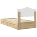 Pat cu storage Stejar Sonoma 90 x 190 cm Lemn compozit - WALTI WALTI