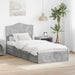 Pat cu storage Gri din beton 90 x 190 cm Lemn compozit - WALTI WALTI