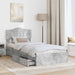 Pat cu storage Gri din beton 90 x 190 cm Lemn compozit - WALTI WALTI