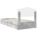 Pat cu storage Gri din beton 90 x 190 cm Lemn compozit - WALTI WALTI