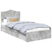 Pat cu storage Gri din beton 75 x 190 cm Lemn compozit - WALTI WALTI
