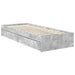 Pat cu storage Gri din beton 75 x 190 cm Lemn compozit - WALTI WALTI