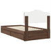 Pat cu storage Stejar închis 75 x 190 cm Lemn compozit - WALTI WALTI