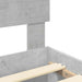 Cadru de pat cu sertar Gri din beton 200 x 200 cm Lemn compozit - WALTI WALTI