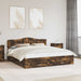 Cadru de pat Stejar fumuriu 200 x 200 cm Lemn compozit - WALTI WALTI
