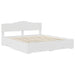 Cadru de pat cu headboard Alb 180 x 200 cm Lemn compozit - WALTI WALTI