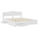 Cadru de pat cu headboard Alb 180 x 200 cm Lemn compozit - WALTI WALTI