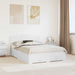 Cadru de pat cu headboard Alb 160 x 200 cm Lemn compozit - WALTI WALTI