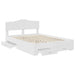 Cadru de pat cu headboard Alb 140 x 200 cm Lemn compozit - WALTI WALTI
