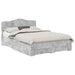 Cadru de pat cu sertar Gri din beton 140 x 200 cm Lemn compozit - WALTI WALTI