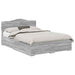 Cadru de pat cu headboard Gri Sonoma 140 x 200 cm Lemn compozit - WALTI WALTI