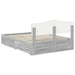 Cadru de pat cu headboard Gri Sonoma 140 x 200 cm Lemn compozit - WALTI WALTI