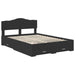 Cadru de pat cu headboard Negru 140 x 190 cm Lemn compozit - WALTI WALTI
