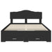 Cadru de pat cu headboard Negru 140 x 190 cm Lemn compozit - WALTI WALTI