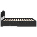 Cadru de pat cu headboard Negru 140 x 190 cm Lemn compozit - WALTI WALTI
