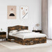Cadru de pat Stejar fumuriu 140 x 190 cm Lemn compozit - WALTI WALTI