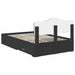 Cadru de pat cu headboard Negru 135 x 190 cm Lemn compozit - WALTI WALTI