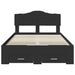 Cadru de pat cu headboard Negru 135 x 190 cm Lemn compozit - WALTI WALTI