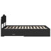 Cadru de pat cu headboard Negru 135 x 190 cm Lemn compozit - WALTI WALTI