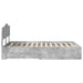 Cadru de pat cu sertar Gri din beton 135 x 190 cm Lemn compozit - WALTI WALTI