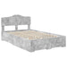 Cadru de pat cu sertar Gri din beton 120 x 200 cm Lemn compozit - WALTI WALTI