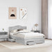 Cadru de pat cu sertar Gri Sonoma 120 x 190 cm Lemn compozit - WALTI WALTI