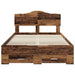 Cadru de pat cu headboard Lemn vechi 120 x 190 cm Lemn compozit - WALTI WALTI