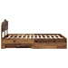 Cadru de pat cu headboard Lemn vechi 120 x 190 cm Lemn compozit - WALTI WALTI