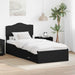 Cadru de pat cu headboard Negru 100 x 200 cm Lemn compozit - WALTI WALTI