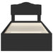 Cadru de pat cu headboard Negru 100 x 200 cm Lemn compozit - WALTI WALTI