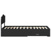 Cadru de pat cu headboard Negru 100 x 200 cm Lemn compozit - WALTI WALTI