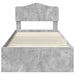 Cadru de pat cu sertar Gri din beton 100 x 200 cm Lemn compozit - WALTI WALTI