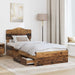 Cadru de pat cu headboard Lemn vechi 100 x 200 cm Lemn compozit - WALTI WALTI