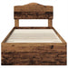 Cadru de pat cu headboard Lemn vechi 100 x 200 cm Lemn compozit - WALTI WALTI